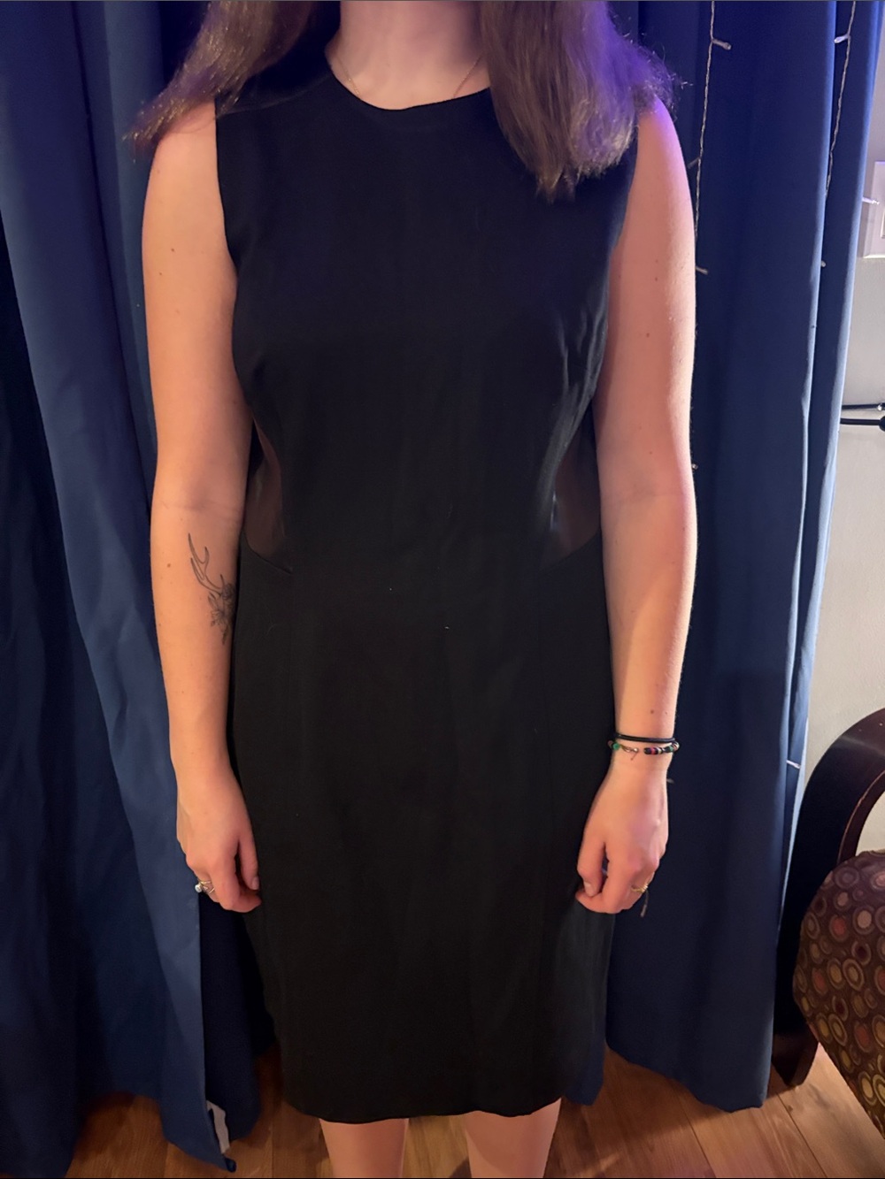Jacob Black Sleeveless Midi Sheath Dress